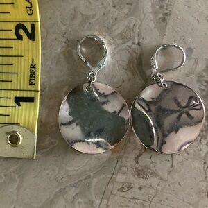 Silver Disc Earrings